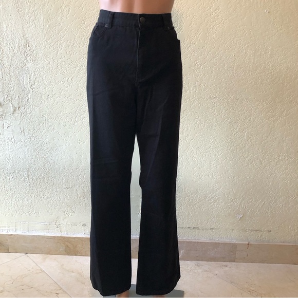 Lauren Jeans Co. Women’s Black Jeans Pants Size 12 Straight Leg Ralph Lauren - Picture 1 of 16